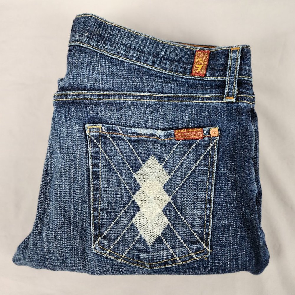 7 For All Mankind Mens Jeans Sz 34 Style T519J418S-418S Med Wash Low Rise Retro
